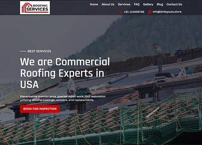 Roofing Service WordPress Website business divi landing page design roofing service ui design web design website website devlopment website redesign wordpress