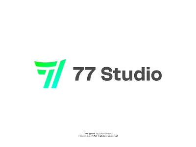 77 Studio logo design 77 studio brand identity branding branding identity clean design fintech identity logo logo design logo grid logo mark modern technology ui visual logo