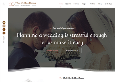 Wedding Planner WordPress Website business divi landing page design ui design web design website website devlopment website redesign wedding planner wordpress