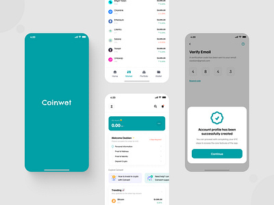 Coinwet 3d app branding design graphic design illustration logo motion graphics typography ui ux vector