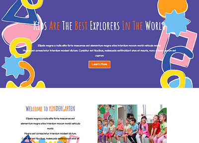 Preschool WordPress Website business divi kinder kindergarten landing page design preschool ui design web design website website devlopment website redesign wordpress