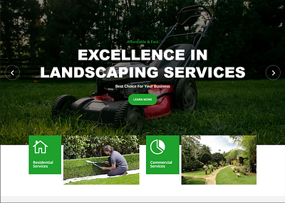 Lawn Care Service WordPress Website business divi landing page design landscaping lawn care ui design web design website website devlopment website redesign wordpress