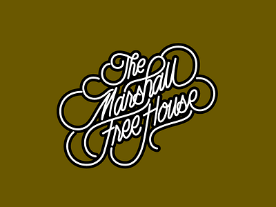 Marshall Free House Script letters script type