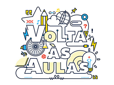 School poster illustration poster school type