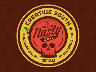 Creative South 2015 badge columbus creative south creativesouth cs15 gang peach skull south tallahassee