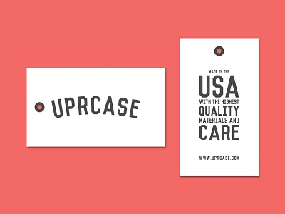 Uprcase Hang Tag clothing flat hang tag made in the usa packaging tag uprcase