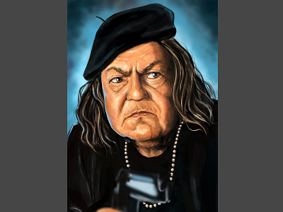 Mama Fratelli 80s digital paintings portrait