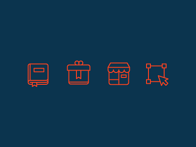 Blog icons blog blog icons book bounding box free gift icon utopia market outline outline icons store tutorials