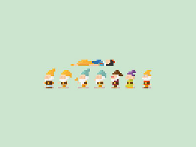 Snow White card game graphic design illustration pixel