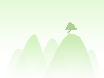 Feng Shui Hills fog hills landscape vector