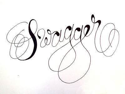 Swagger ink lettering line paper script swagger