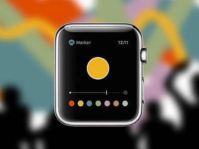 Collaborative Art Apple Watch Concept app apple art brush color design icon mobile paint ui ux watch