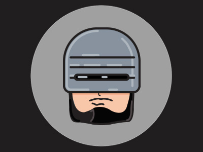 Oldschool Robocop alexmurphy illustration robocop vector