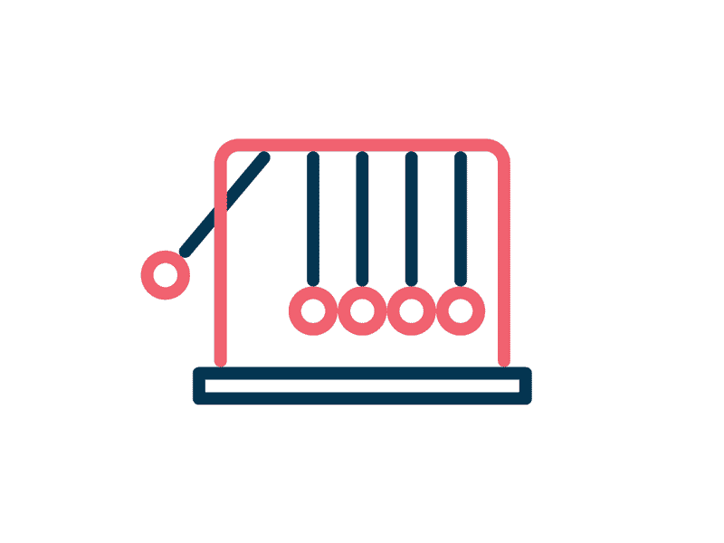 Newton's Cradle animation illustration toy