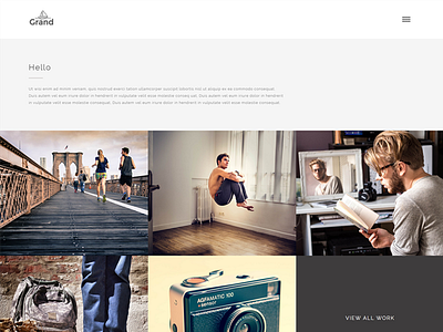 Grand - Creative Theme Demo 2 agency architecture clean design elegant grand modern photography portfolio shop simple studios