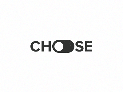 Choose choose logo sign simple switch