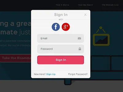 Login Modal login login modal modal ui user interface