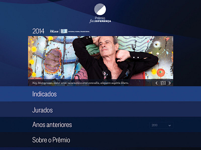 Premio Faz Diferença award front screen landing page responsive