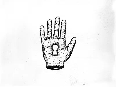 Secret Stuff hand illustration key keyhole secrecy