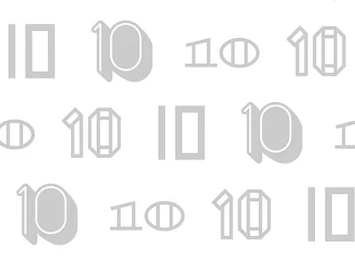 10's 10 anniversary custom numbers ten type typography