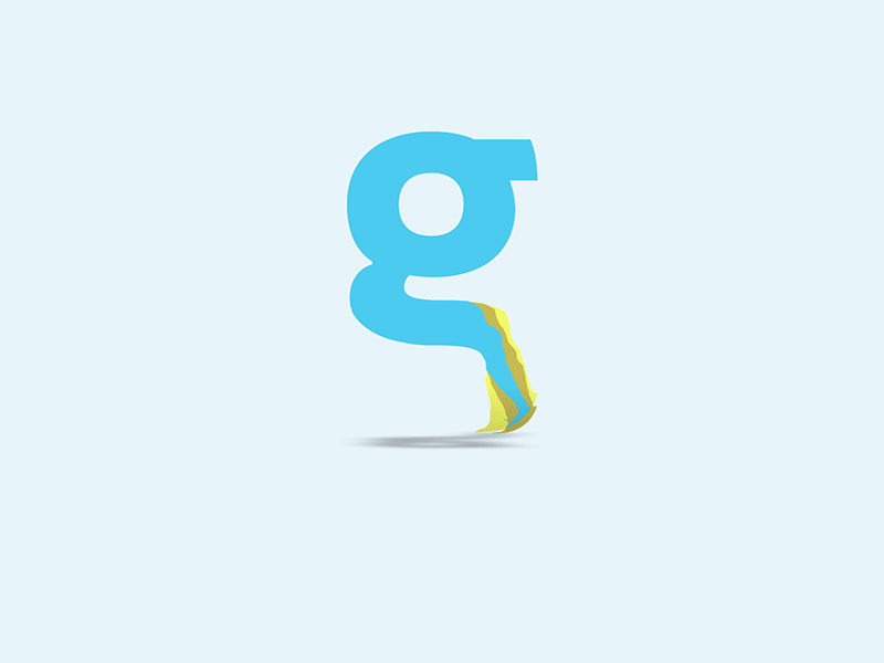 G for #36daysoftype 2d animation cel animation gif motion