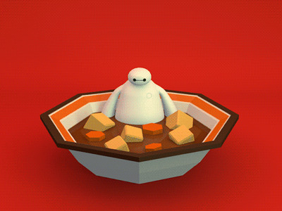 Baymax Curry baymax big hero 6 c4d cinema4d curry low poly low polygon