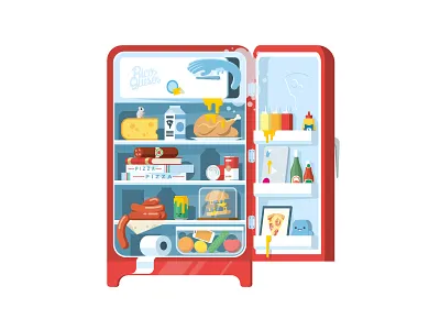 Our fridge! cheese decal flat food fridge kitchen pizza playoff sticker mule wall