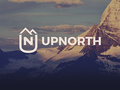 UpNorth logo branding climbing logo mountain mountaineering travel upnorth web design website