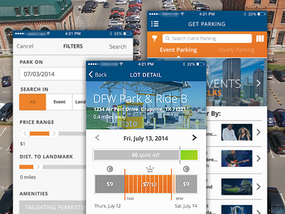 Preview: iOS Parking App ios mobile parking