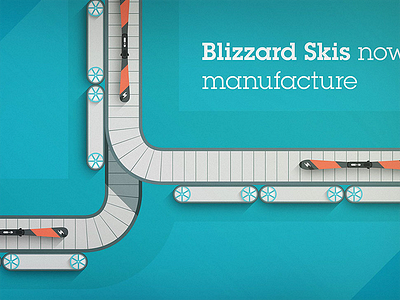 Blizzard Skis Made With IBM animation blizzard ibm illustration made with ibm ski production skiing