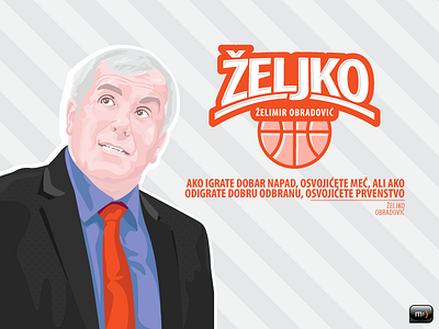 Željko Obradović basketball character coach design famous illustration mondo.rs obradović sport željko