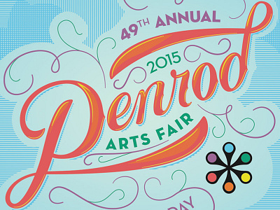 Penrod - Unused Concept colorful event indianapolis lettering museum script summer