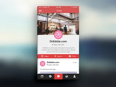 Profile Screen for iOS App app design ios profile screen