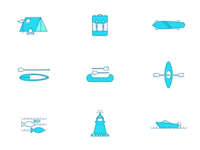 I need vitamin SEA :) boat fish flat icon kayak longboard neon sea sup tent