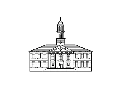 Norton Hall building education illustration norton hall school vector