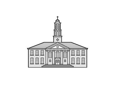 Norton Hall building education illustration norton hall school vector