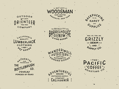 Hand Drawn Logo Templates badge branding font hand drawn hand lettering lettering logo logo design template vintage