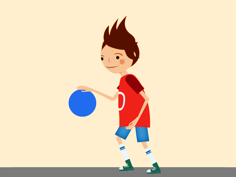 Basketball Player Loop animated animation ball basket character design gif loop motion motion design red rig