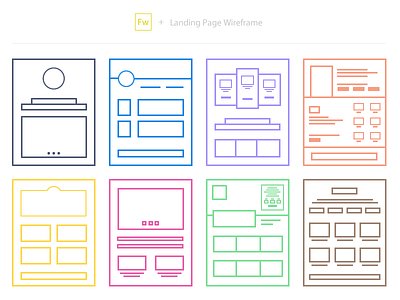 Landing page wireframe fireworks portfolio wireframe