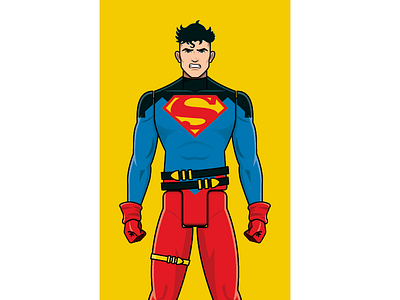 Superboy figure comics connor kent figure kon el supeboy toy vector