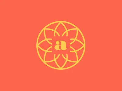 Flower Mark a branding bright circular flower icon logo radial vibrant