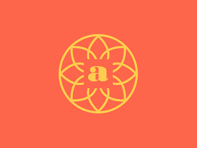 Flower Mark a branding bright circular flower icon logo radial vibrant
