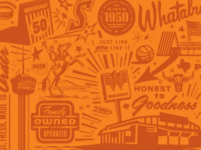 Whataburger Mural gold lunchbox karl hebert mcgarrah jessee whataburger