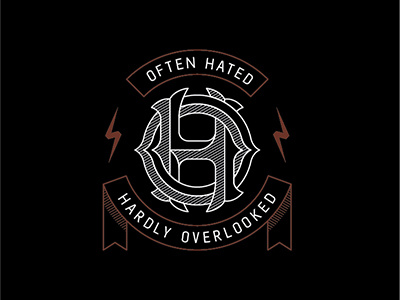 Often Hated badge lettering logo monogram motorcycle type typography