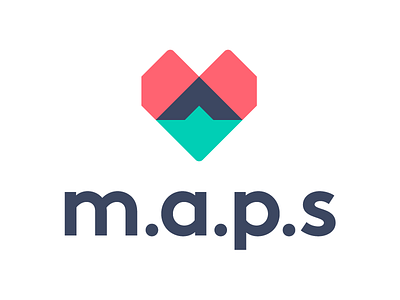 Maps Logo a art branding flexible heart identity logo love m nonprofit