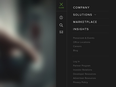 Millennial Media Sidebar Nav design millennial media nav navigation sidebar web