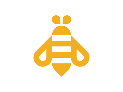 Social App Logo bee branding gold honey identity logo social yellow