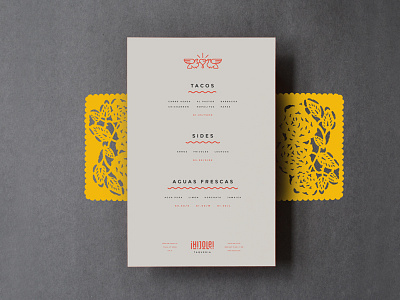 Menu branding design hijole menu tacos