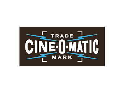 Cine-O-Matic brand identity illustration logo typography