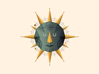 Sun King digital flat flat design icon illustration indonesia poster sun vector